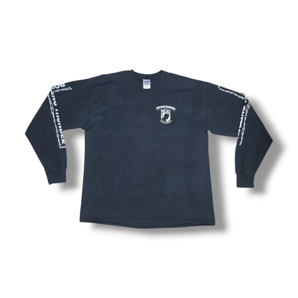 Rolling Thunder NH1 POW MIA Long Sleeves Graphic T-Shirt Men's XL
